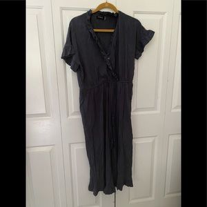 Navy Ruffle Jumpsuit size Large